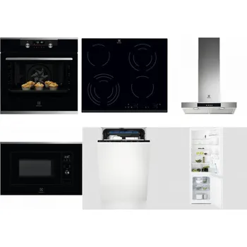 Set domácích spotřebičů ELECTROLUX KODDP77X + ELECTROLUX EHF6343FOK + ELECTROLUX LFT426X + ELECTROLUX LMS2203EMX + ELECTROLUX EEM23100L + ELECTROLUX LNT3LF18S