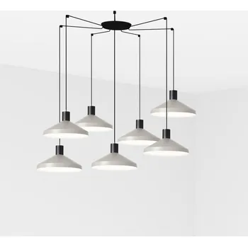 FARO KOMBO 400 závěsné svítidlo, šedá, 7L