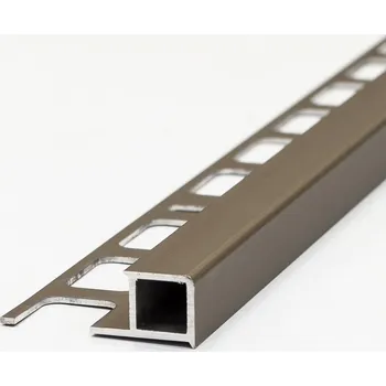 Stavební profil Lišta Čtvercová 12,5 mm / 2,5m hliník elox champagne pravoúhlá (Al pravoúhlá 12,5mm/ 2,5m elox champagne)