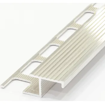 Stavební materiál Havos Schodová lišta Z 10mm / 3,0m přírodní hliník s nášlapnou hranou