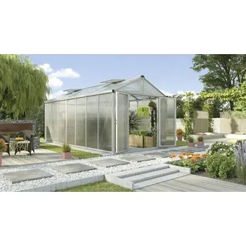 Skleník Skleník Vitavia Zeus Comfort 13800 polykarbonát 10 mm 258,4 x 539,6 cm hliník vč. podlahového rámu