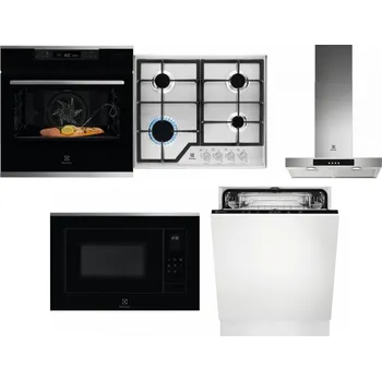 Set domácích spotřebičů ELECTROLUX KOBCS31X + ELECTROLUX KGS6426SX + ELECTROLUX LFT426X + ELECTROLUX LMS4253TMX + ELECTROLUX EEA27200L