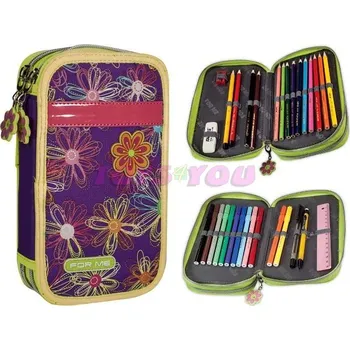 Penál Penál dvoupatrový bez výbavy Flowers- akce