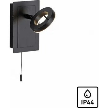 Nástěnné svítidlo PAUL NEUHAUS LED nástěnné svítidlo matný hliník 1ramenné otočné, vypínač, ochrana proti vodě 3000K