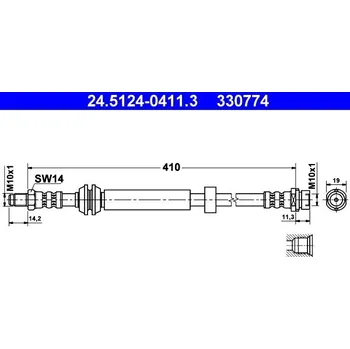 Brzdová hadice Brzdová hadice ATE 24.5124-0411.3