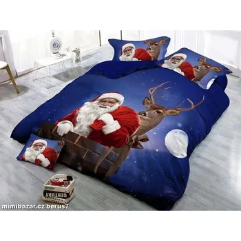 Povlečení POVLEČENÍ FOTOTISK 3D vánoční SANTA