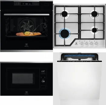 Set domácích spotřebičů ELECTROLUX KOBCS31X + ELECTROLUX KGS6426SX + ELECTROLUX LMS2203EMX + ELECTROLUX EES48200L