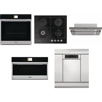 Set domácích spotřebičů WHIRLPOOL W9 OP2 4S2 H + WHIRLPOOL GOFL 629/NB + WHIRLPOOL AKR 5390/1 IX + WHIRLPOOL W9 MD260 IXL + WHIRLPOOL WSBO 3O34 PF X