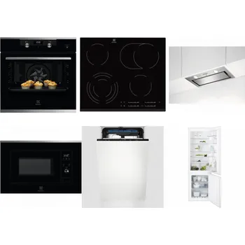 Set domácích spotřebičů ELECTROLUX KODEH70X + ELECTROLUX EHF6547FXK + ELECTROLUX LFG716X + ELECTROLUX LMS2203EMX + ELECTROLUX EEM23100L + ELECTROLUX ENT6TF18S