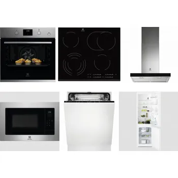Set domácích spotřebičů ELECTROLUX KODGH70TX + ELECTROLUX EHF6547FXK + ELECTROLUX LFT766X + ELECTROLUX EMS4253TEX + ELECTROLUX EEA27200L + ELECTROLUX LNT3LF18S