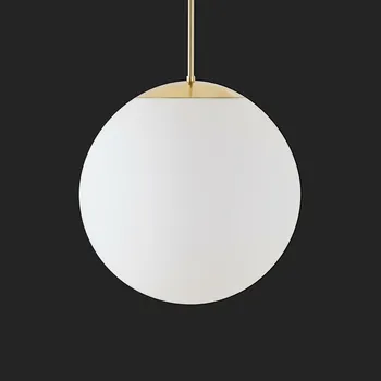 OSMONT ADR72524 ADRIA P3 HP závěsné skleněné svítidlo mosaz leštěná / bílá IP40 4000 K 52W LED nouzové kombinované 3 h