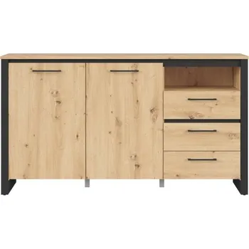 Komoda Brwcz DODSON KOM2D3S dub artisan/černá ***doprodáno / 2BAL /