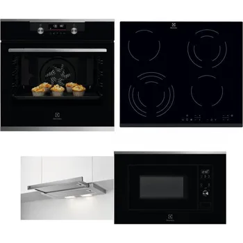 Set domácích spotřebičů ELECTROLUX KODDP77X + ELECTROLUX EHF6343FOK + ELECTROLUX LFP326S + ELECTROLUX LMS2203EMX