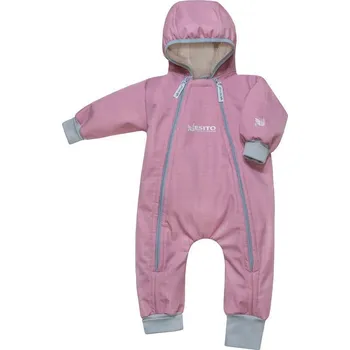 Kojenecká kombinéza ESITO Rostoucí zimní softshellová kombinéza Snow Antique pink Vel. 80-86