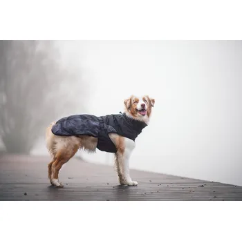 Obleček pro psa Vsepropejska Rosko zateplená bunda pro psa Barva: Černá, Délka zad (cm): 48, Obvod hrudníku: 64 - 68 cm
