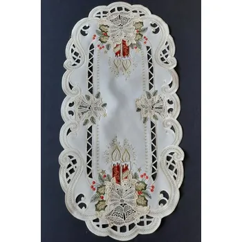 ubrus UBRUS vyšívaný 70 x 34 vánoční 001 červená