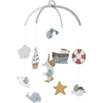 Hračka pro nejmenší LITTLE DUTCH Dekorativní kolotoč Námořnický záliv