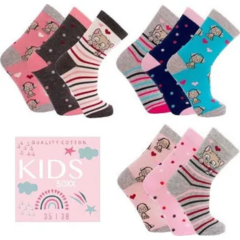 KOČKY dětské barevné ponožky TRENDY SOCKS 27-30 náhodný mix