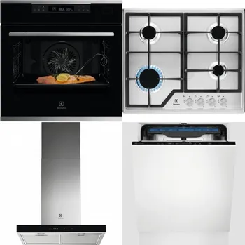 Set domácích spotřebičů ELECTROLUX KOBCS31X + ELECTROLUX KGS6426SX + ELECTROLUX LFT766X + ELECTROLUX EES48200L