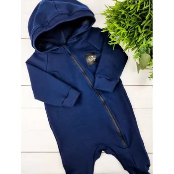 Kojenecký overall Teplákový rostoucí overal - Navy 80