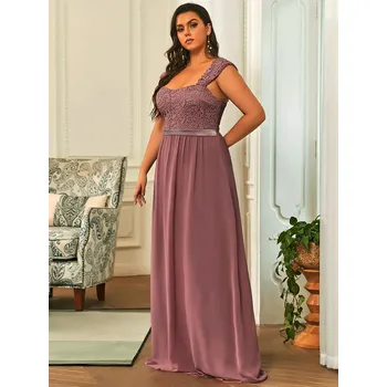 Dámské šaty Ever Pretty večerní a společenské šaty EP7704-9 fialová 3XL