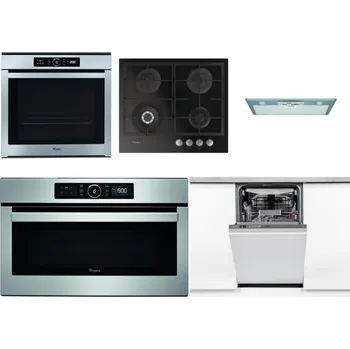 Set domácích spotřebičů WHIRLPOOL ABSOLUTE AKZM 8480 IX + WHIRLPOOL GOFL 629/NB + WHIRLPOOL AKR 650/1 IX + WHIRLPOOL ABSOLUTE AMW 730 IX + WHIRLPOOL WSIO 3O34 PFE X