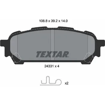 Brzdová destička Sada brzdových destiček, kotoučová brzda TEXTAR 2433101
