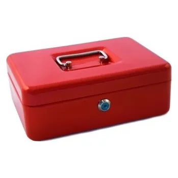 Pokladnička Příruční pokladnička SECUR 2153/4BS červená 300x240x70mm