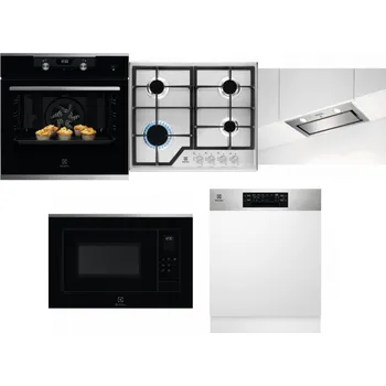 Set domácích spotřebičů ELECTROLUX KODEH70X + ELECTROLUX KGS6426SX + ELECTROLUX LFG716X + ELECTROLUX LMS4253TMX + ELECTROLUX EEM48300IX