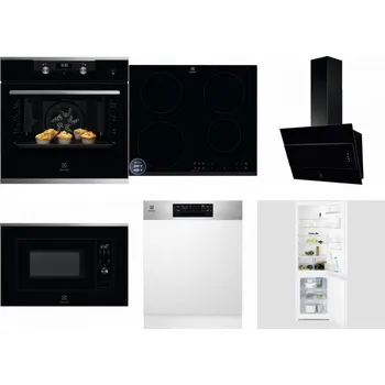 Set domácích spotřebičů ELECTROLUX KODEH70X + ELECTROLUX LIR60433B + ELECTROLUX LFV316K + ELECTROLUX LMS2203EMX + ELECTROLUX EEM48300IX + ELECTROLUX LNT3LF18S