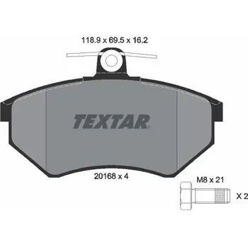 Brzdová destička Sada brzdových destiček, kotoučová brzda TEXTAR 2016801