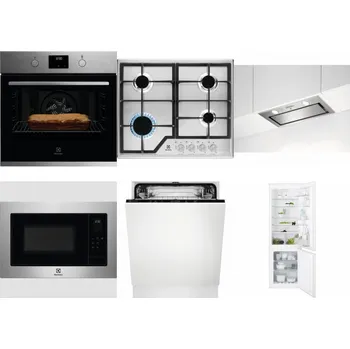 Set domácích spotřebičů ELECTROLUX KOFGH70TX + ELECTROLUX KGS6426SX + ELECTROLUX LFG716X + ELECTROLUX EMS4253TEX + ELECTROLUX EEA27200L + ELECTROLUX ENT6TF18S