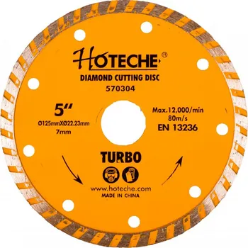 Řezný kotouč Diamantový řezný kotouč 125 mm, TURBO - HT570304