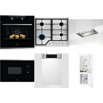 Set domácích spotřebičů ELECTROLUX KODEH70X + ELECTROLUX KGS6426SX + ELECTROLUX LFG716X + ELECTROLUX LMS2203EMX + ELECTROLUX EEM43300IX + ELECTROLUX ENT6TF18S