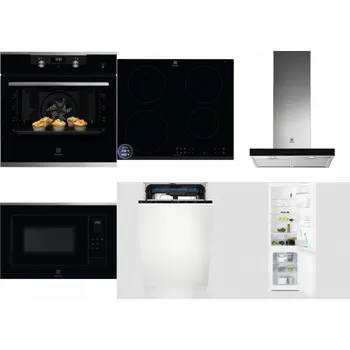 Set domácích spotřebičů ELECTROLUX KODEH70X + ELECTROLUX LIR60433B + ELECTROLUX LFT766X + ELECTROLUX LMS4253TMX + ELECTROLUX EEM23100L + ELECTROLUX LNT3LF18S