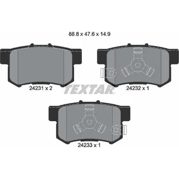 Brzdová destička Sada brzdových destiček, kotoučová brzda TEXTAR 2423101