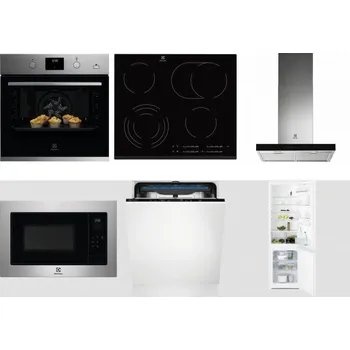 Set domácích spotřebičů ELECTROLUX KODGH70TX + ELECTROLUX EHF6547FXK + ELECTROLUX LFT766X + ELECTROLUX EMS4253TEX + ELECTROLUX EES48200L + ELECTROLUX LNT3LF18S