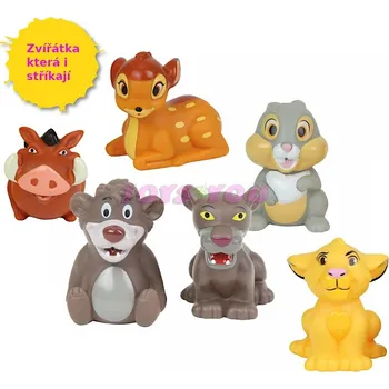 Hračka pro nejmenší Lena 65524 Stříkací zvířátka, Bambi, Lví král, Kniha džunglí