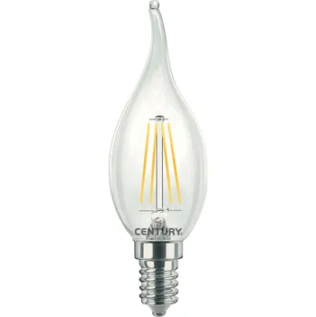 Žárovka CENTURY LED FILAMENT SVÍČKA PLAMEN ČIRÁ 4W E14 4000K 470Lm 360d 35x118mm IP20 CEN INM1C-041440
