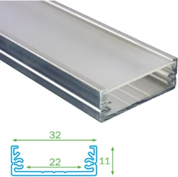 LED lišta FKT AL profil FKU15 pro LED, bez plexi, 1m 4731609