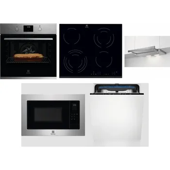 Set domácích spotřebičů ELECTROLUX KOFGH70TX + ELECTROLUX EHF6343FOK + ELECTROLUX LFP326S + ELECTROLUX EMS4253TEX + ELECTROLUX EES48200L