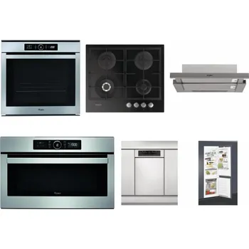 Set domácích spotřebičů WHIRLPOOL ABSOLUTE AKZM 8480 IX + WHIRLPOOL GOFL 629/NB + WHIRLPOOL AKR 5390/1 IX + WHIRLPOOL ABSOLUTE AMW 730 IX + WHIRLPOOL WSBO 3O34 PF X + WHIRLPOOL ART 65031