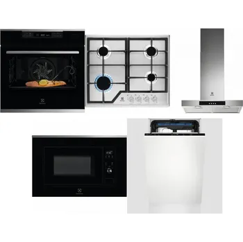 Set domácích spotřebičů ELECTROLUX KOBCS31X + ELECTROLUX KGS6426SX + ELECTROLUX LFT426X + ELECTROLUX LMS2203EMX + ELECTROLUX EEM23100L