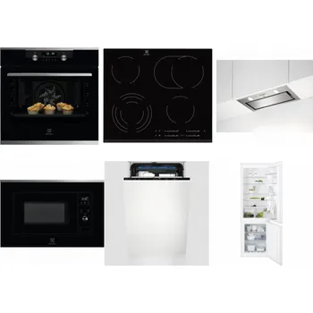 Set domácích spotřebičů ELECTROLUX KODDP77X + ELECTROLUX EHF6547FXK + ELECTROLUX LFG716X + ELECTROLUX LMS2203EMX + ELECTROLUX EEM23100L + ELECTROLUX ENT6TF18S