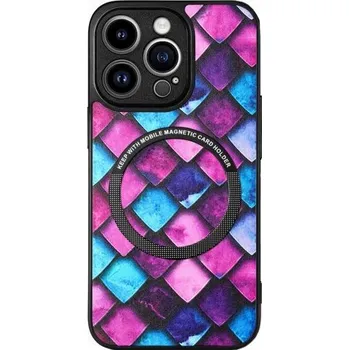 Pouzdro na mobilní telefon Kryt s geometrickým vzorem a MagSafe pro iPhone 14 Pro Max - šupiny