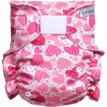 Plenkové kalhoty T-tomi Kalhotková plena přebalovací set suchý zip Hearts
