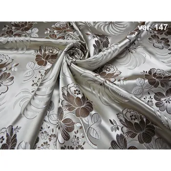 HEDVA ČESKÝ BROKÁT Ondrin 160 krojový brokát RŮŽE S VĚJÍŘEM smetanová | 147