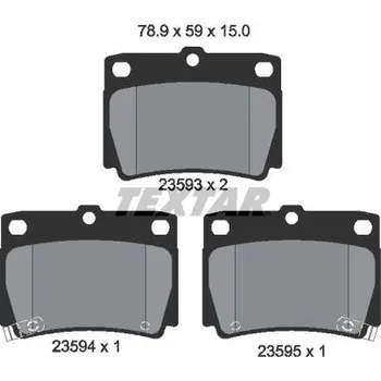 Brzdová destička Sada brzdových destiček, kotoučová brzda TEXTAR 2359301