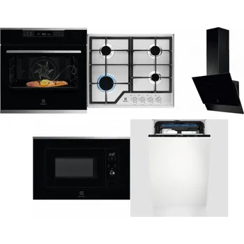 Set domácích spotřebičů ELECTROLUX KOBCS31X + ELECTROLUX KGS6426SX + ELECTROLUX LFV616K + ELECTROLUX LMS2203EMX + ELECTROLUX EEM23100L