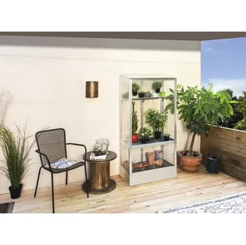 Skleník Skleník na balkon Vitavia Polis 350 skleněný 81 x 43 cm hliník vč. základového rámu